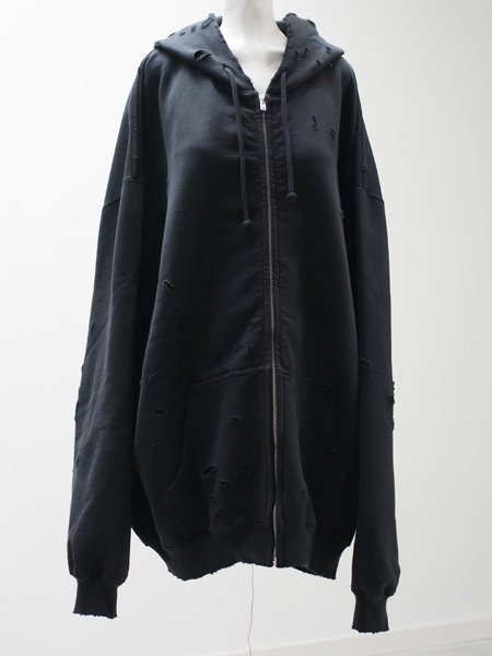 Destroyed Zip-Up Hoodie